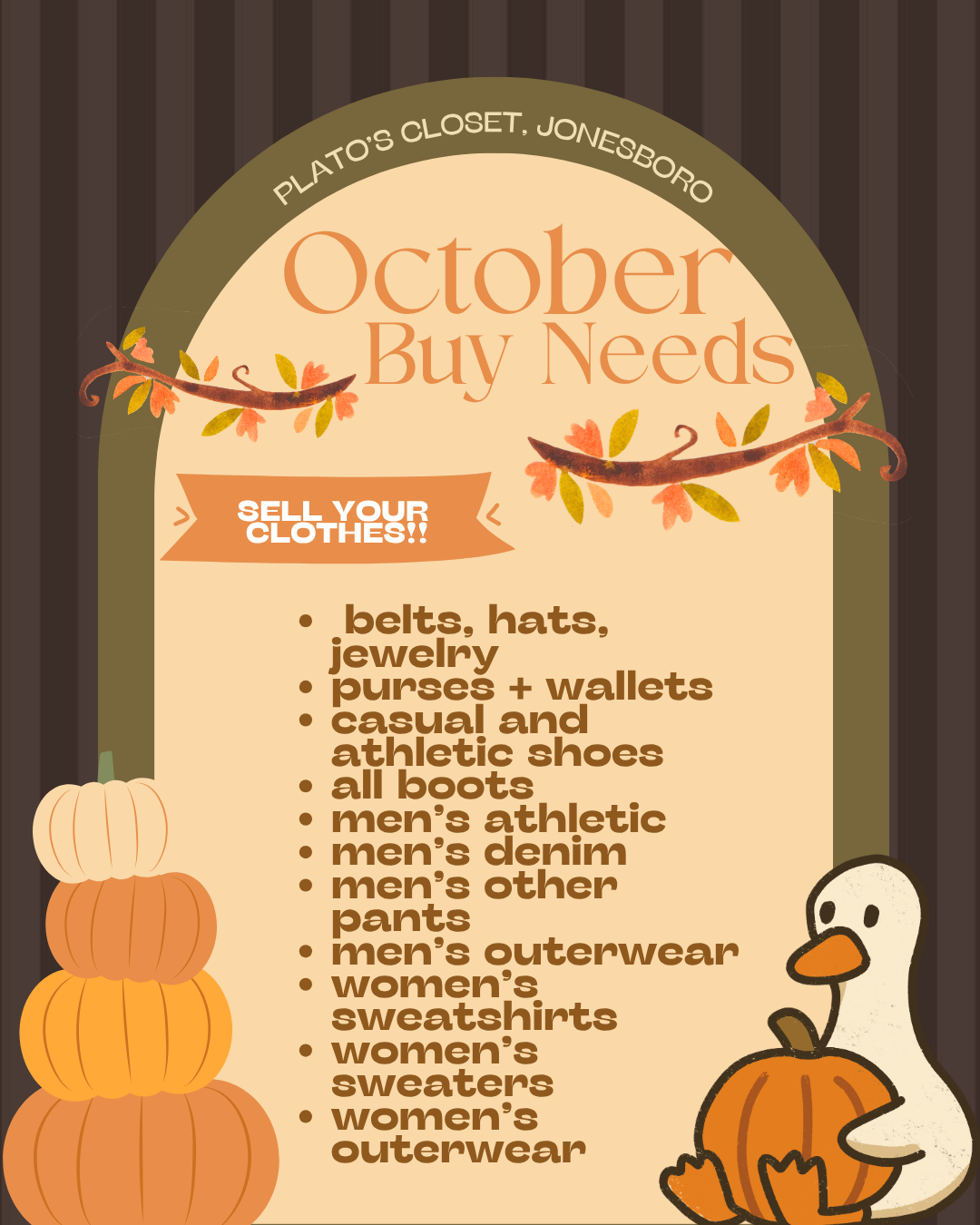 October Buy Needs.